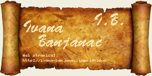 Ivana Banjanac vizit kartica